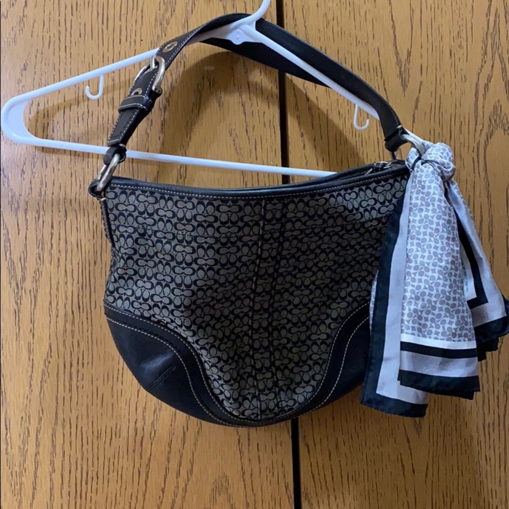 Small black coach purse